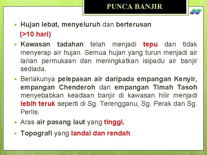 Taklimat Banjir Kejadian Banjir Di Negeri Kelantan Terengganu