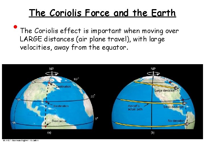  • The Coriolis Force and the Earth The Coriolis effect is important when