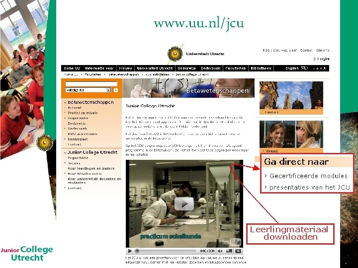 www. uu. nl/jcu Leerlingmateriaal downloaden 