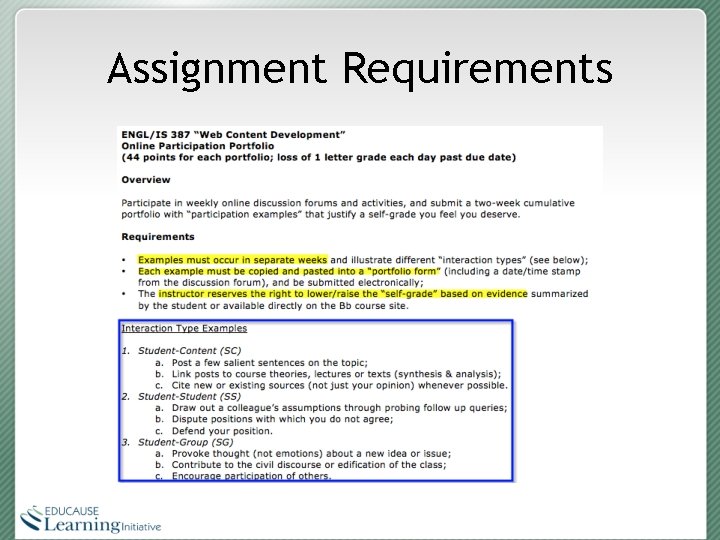 Assignment Requirements 