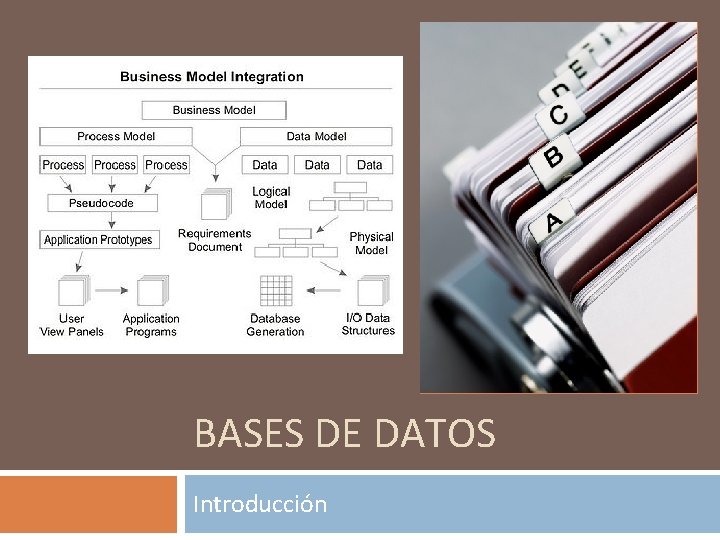 BASES DE DATOS Introducción 