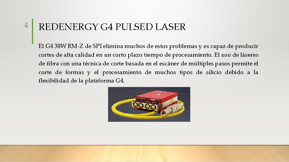 4 REDENERGY G 4 PULSED LASER El G 4 30 W RM-Z de SPI