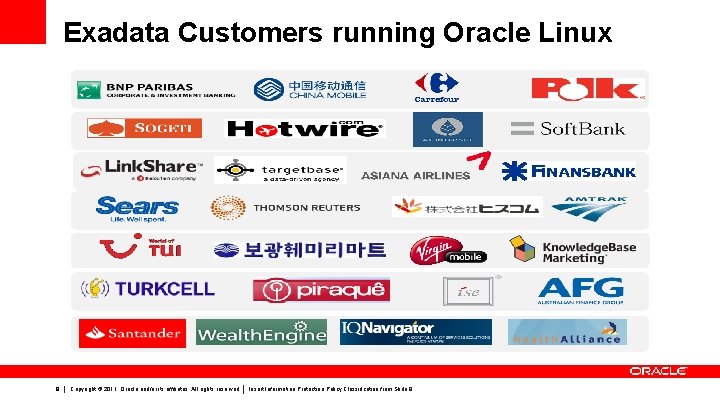 Exadata Customers running Oracle Linux 9 Copyright © 2011, Oracle and/or its affiliates. All