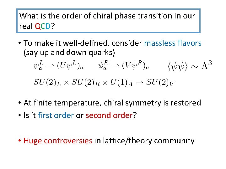 Determining order of chiral phase transition in QCD