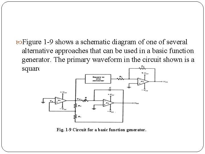  Figure 1 9 shows a schematic diagram of one of several alternative approaches