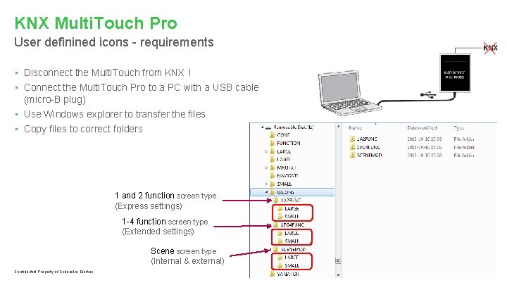 KNX Multi. Touch Pro User definined icons - requirements • Disconnect the Multi. Touch