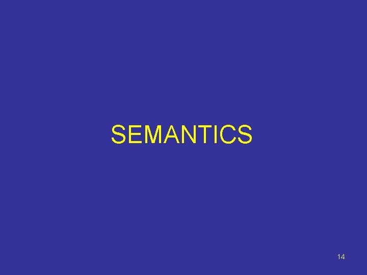 SEMANTICS 14 