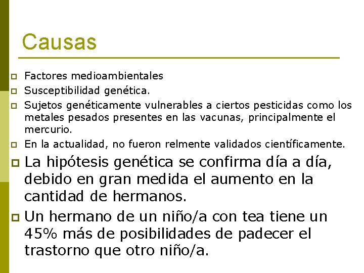 TEA TRASTORNO DEL ESPECTRO AUTISTA Qu es el
