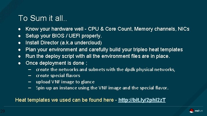 To Sum it all. . ● ● ● Know your hardware well - CPU