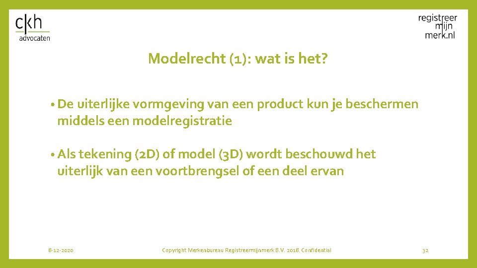 Modelrecht (1): wat is het? • De uiterlijke vormgeving van een product kun je