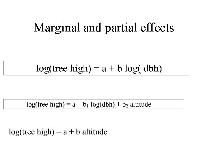 Marginal and partial effects 