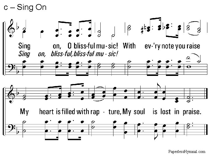 c – Sing On Paperless. Hymnal. com 