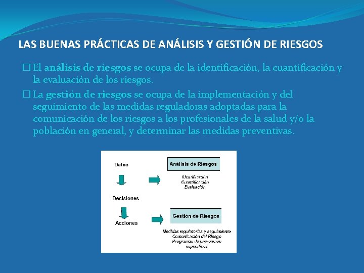 LAS BUENAS PRÁCTICAS DE ANÁLISIS Y GESTIÓN DE RIESGOS � El análisis de riesgos