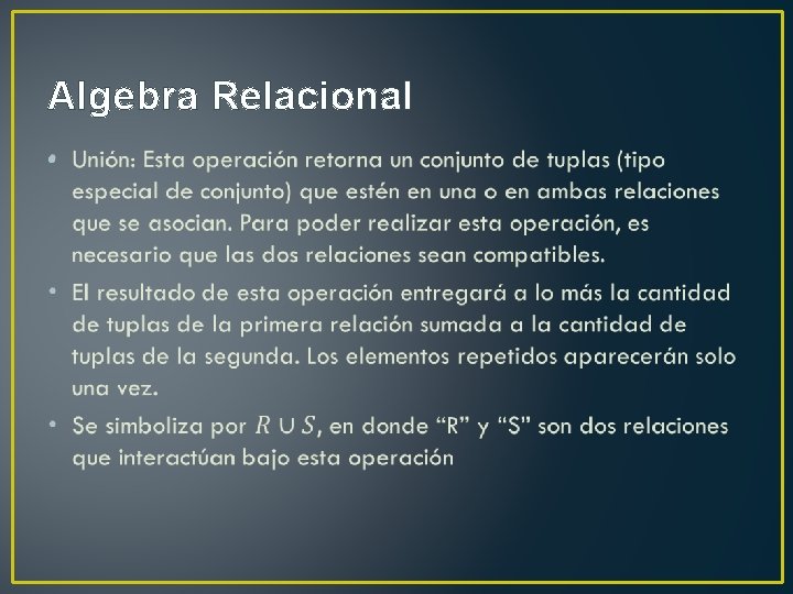 Algebra Relacional • 