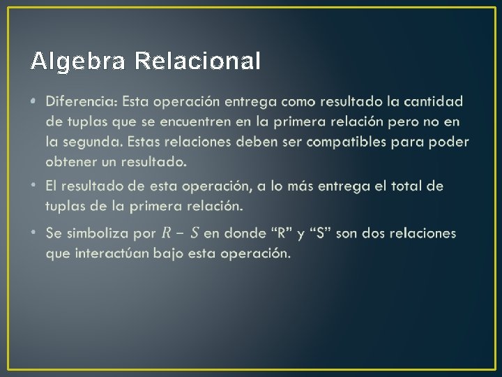 Algebra Relacional • 