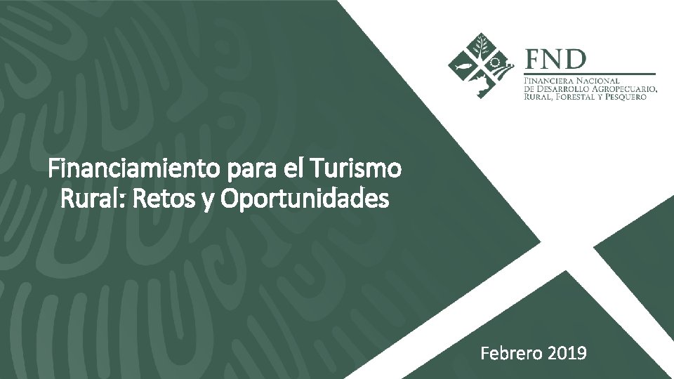 Financiamiento para el Turismo Rural: Retos y Oportunidades Febrero 2019 