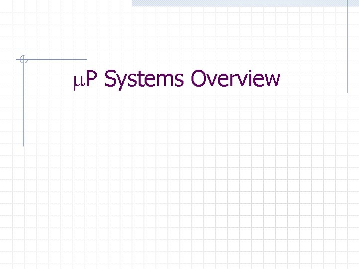  P Systems Overview 