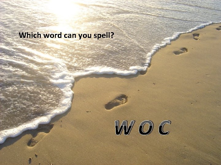 Which word can you spell? WOC 