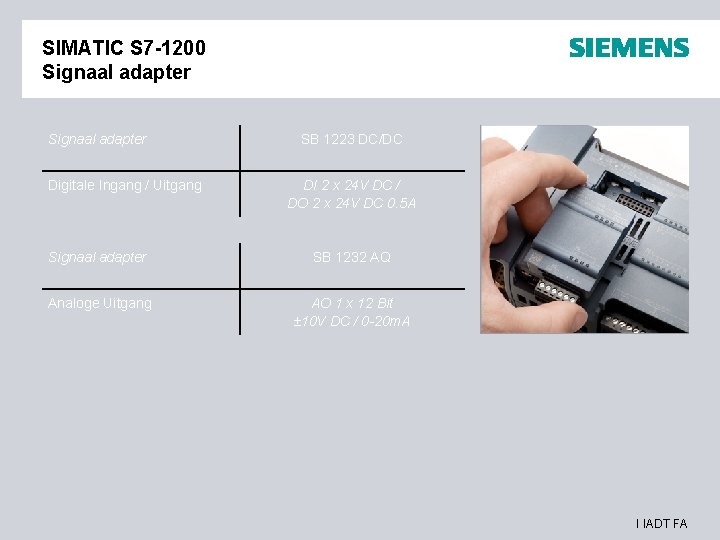 SIMATIC S 7 -1200 Signaal adapter Digitale Ingang / Uitgang SB 1223 DC/DC DI