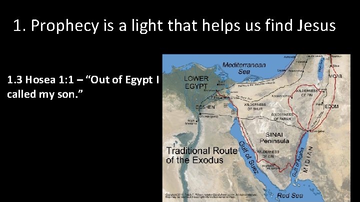 1. Prophecy is a light that helps us find Jesus 1. 3 Hosea 1: