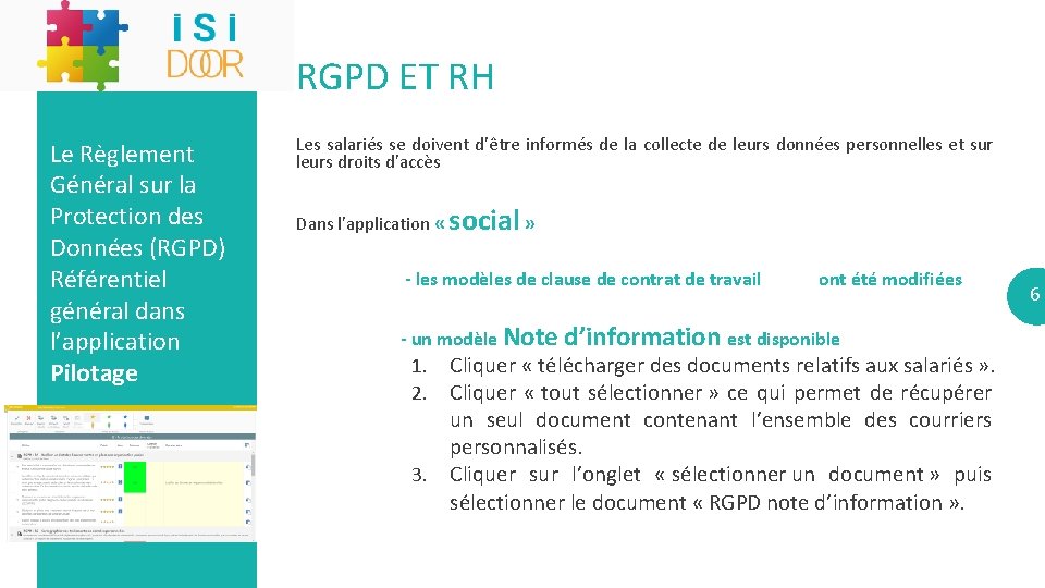 RGPD ET RH Le Règlement Général sur la Protection des Données (RGPD) Référentiel général