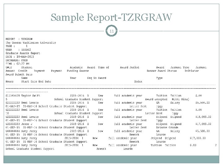 Sample Report-TZRGRAW 11 