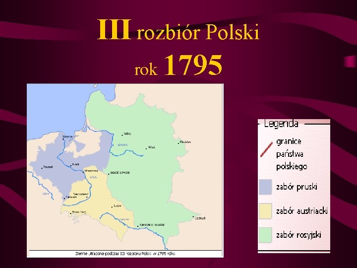 III rozbiór Polski rok 1795 