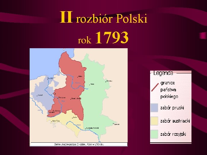 II rozbiór Polski rok 1793 