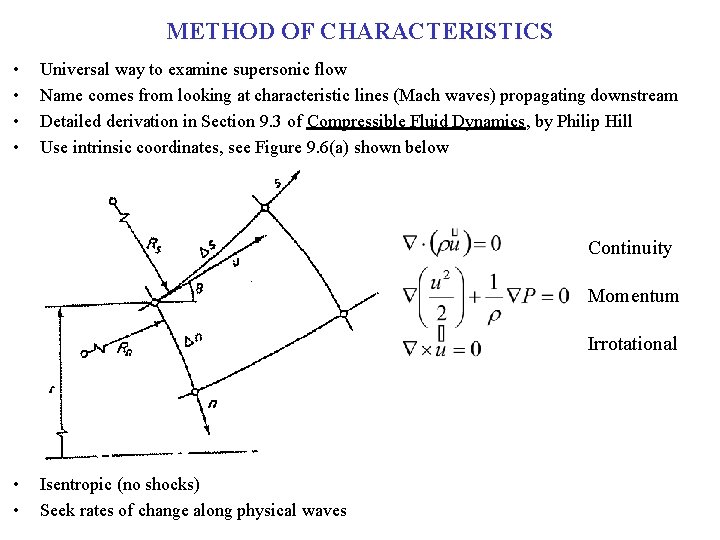 METHOD OF CHARACTERISTICS • • Universal way to examine supersonic flow Name comes from