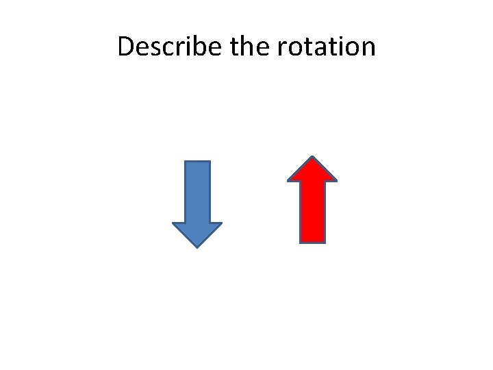 Describe the rotation 