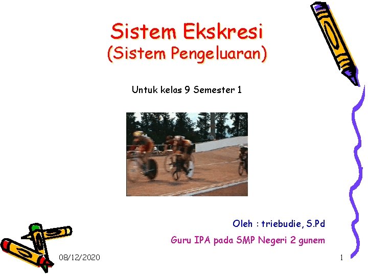 Sistem Ekskresi (Sistem Pengeluaran) Untuk kelas 9 Semester 1 Oleh : triebudie, S. Pd