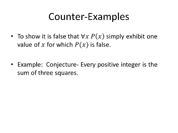 Counter-Examples • 