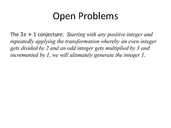 Open Problems • 