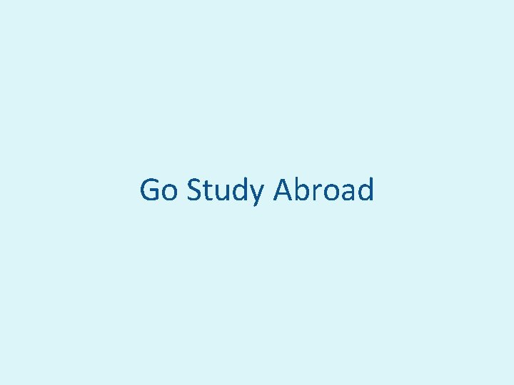 Go Study Abroad 