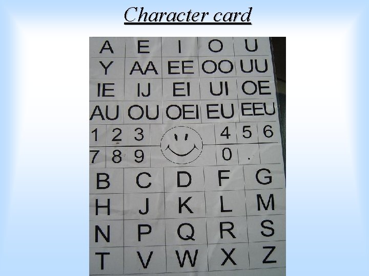 Character card 