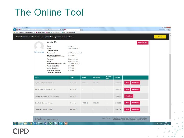 The Online Tool 19 