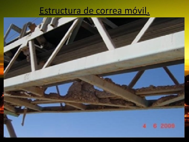 Estructura de correa móvil. 