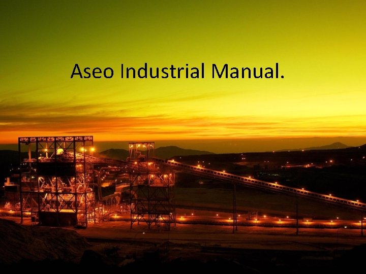 Aseo Industrial Manual. 