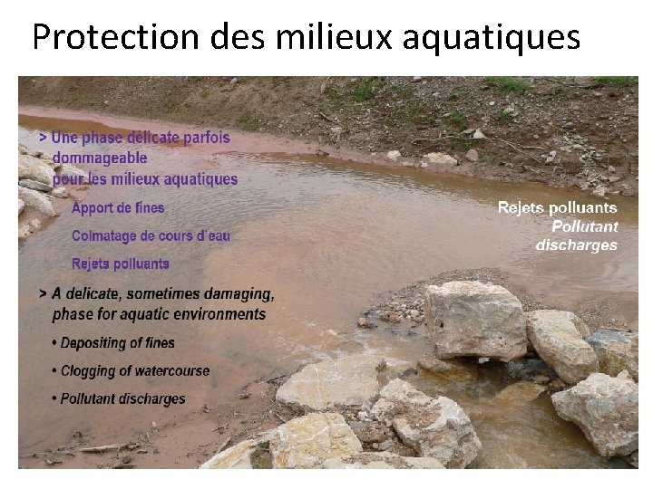 Protection des milieux aquatiques 