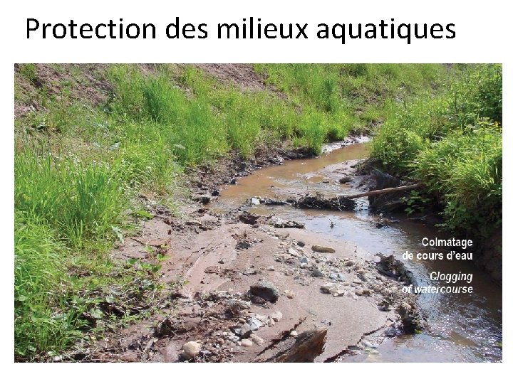 Protection des milieux aquatiques 