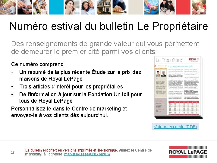 Numéro estival du bulletin Le Propriétaire Des renseignements de grande valeur qui vous permettent