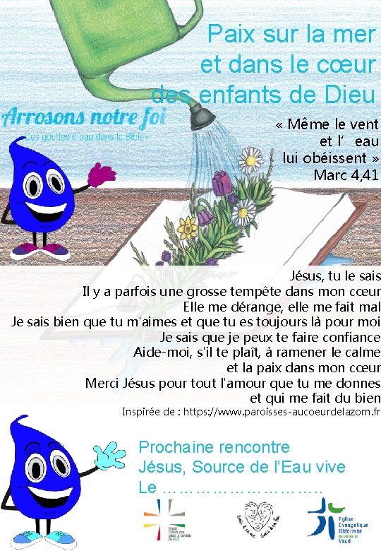 Paix sur la mer et dans le cœur des enfants de Dieu « Même