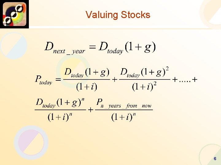 Valuing Stocks 6 