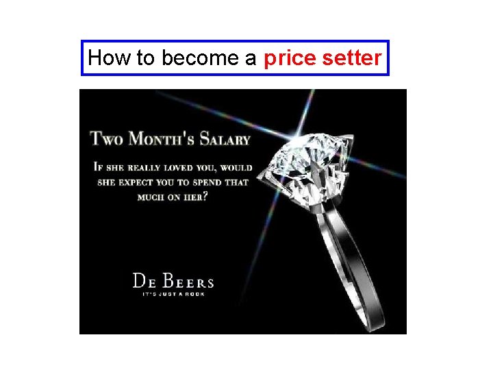 How to become a price setter 