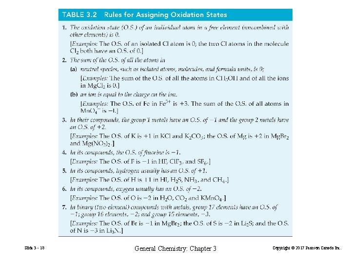 Slide 3 - 18 General Chemistry: Chapter 3 Copyright © 2017 Pearson Canada Inc. Slide 3 - 18 General Chemistry: Chapter 3 Copyright © 2017 Pearson Canada Inc.