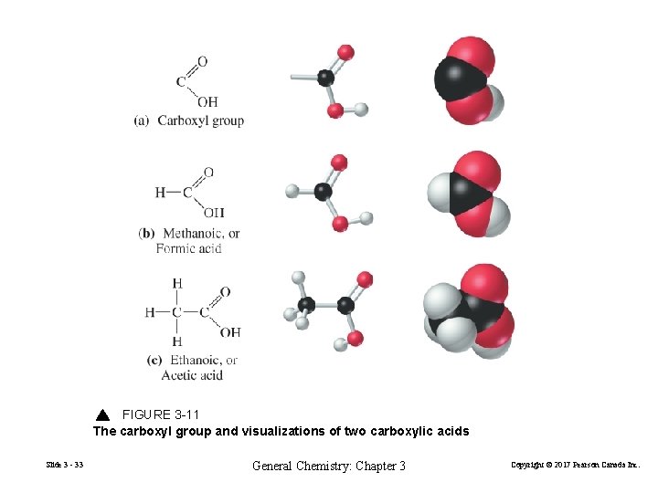 FIGURE 3 -11 The carboxyl group and visualizations of two carboxylic acids Slide 3