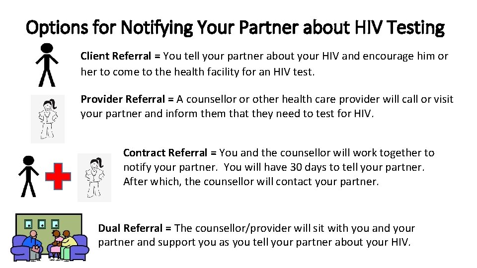 Options for Notifying Your Partner about HIV Testing Client Referral = You tell your Options for Notifying Your Partner about HIV Testing Client Referral = You tell your