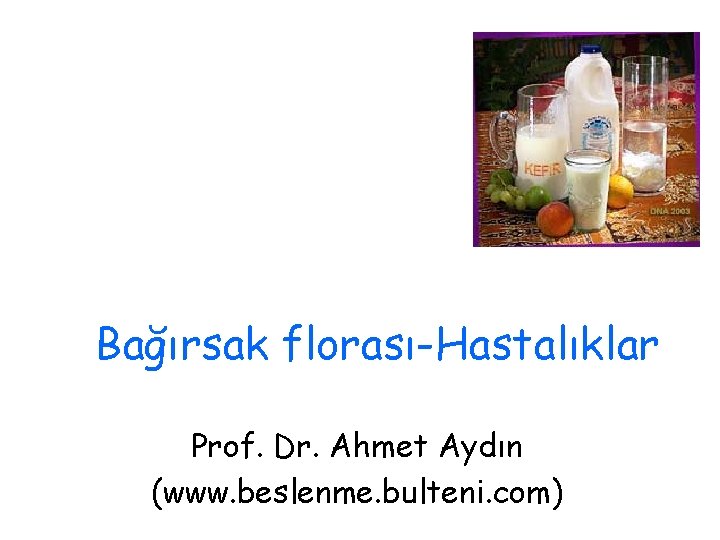 Bağırsak florası-Hastalıklar Prof. Dr. Ahmet Aydın (www. beslenme. bulteni. com) 