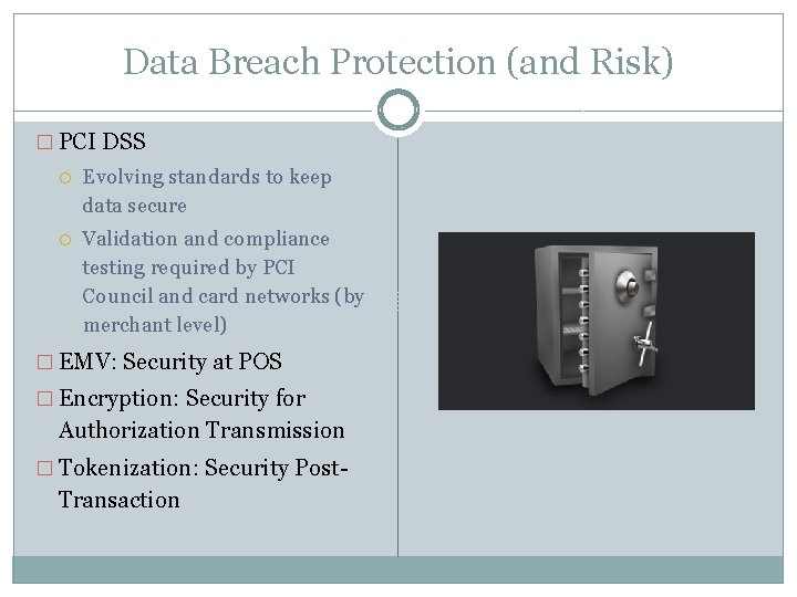 Data Breach Protection (and Risk) � PCI DSS Evolving standards to keep data secure