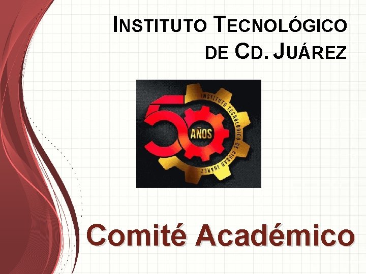 INSTITUTO TECNOLÓGICO DE CD. JUÁREZ Comité Académico 